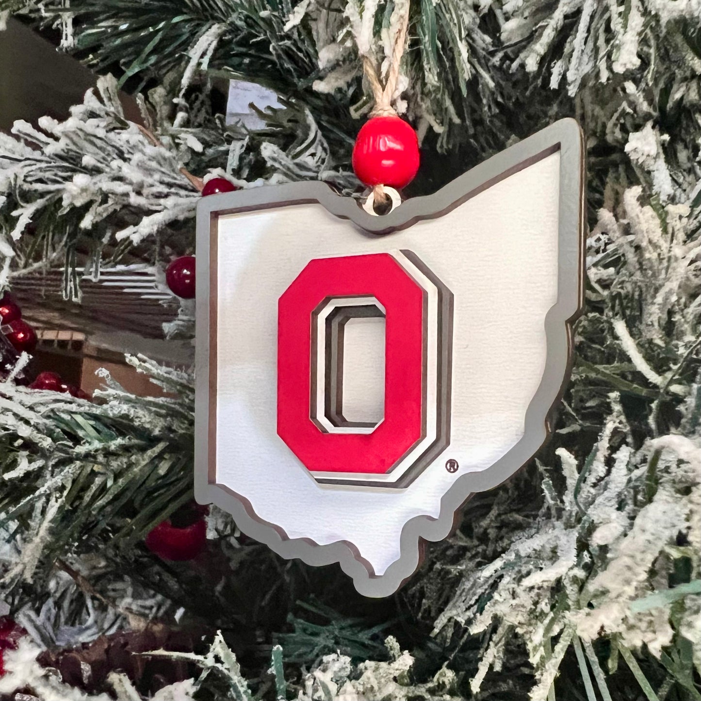 Ohio State University Block O Christmas Ornament
