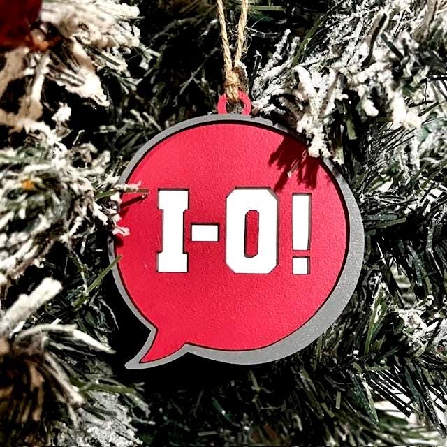 Ohio State "O-H!" "I-O!" 3-Layer Word Bubble Ornament Set