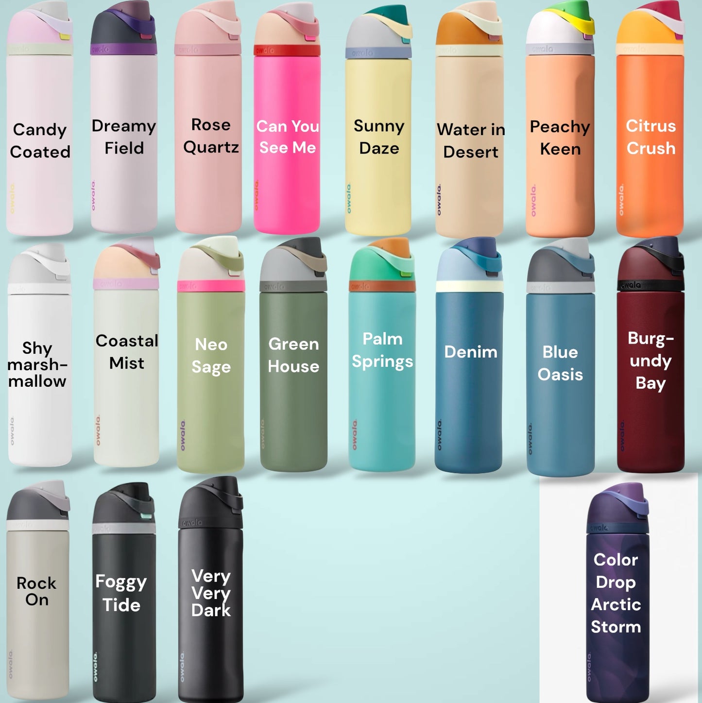 Owala 24oz Water Bottle Engraved Hearts Valentine Anniversary Gift