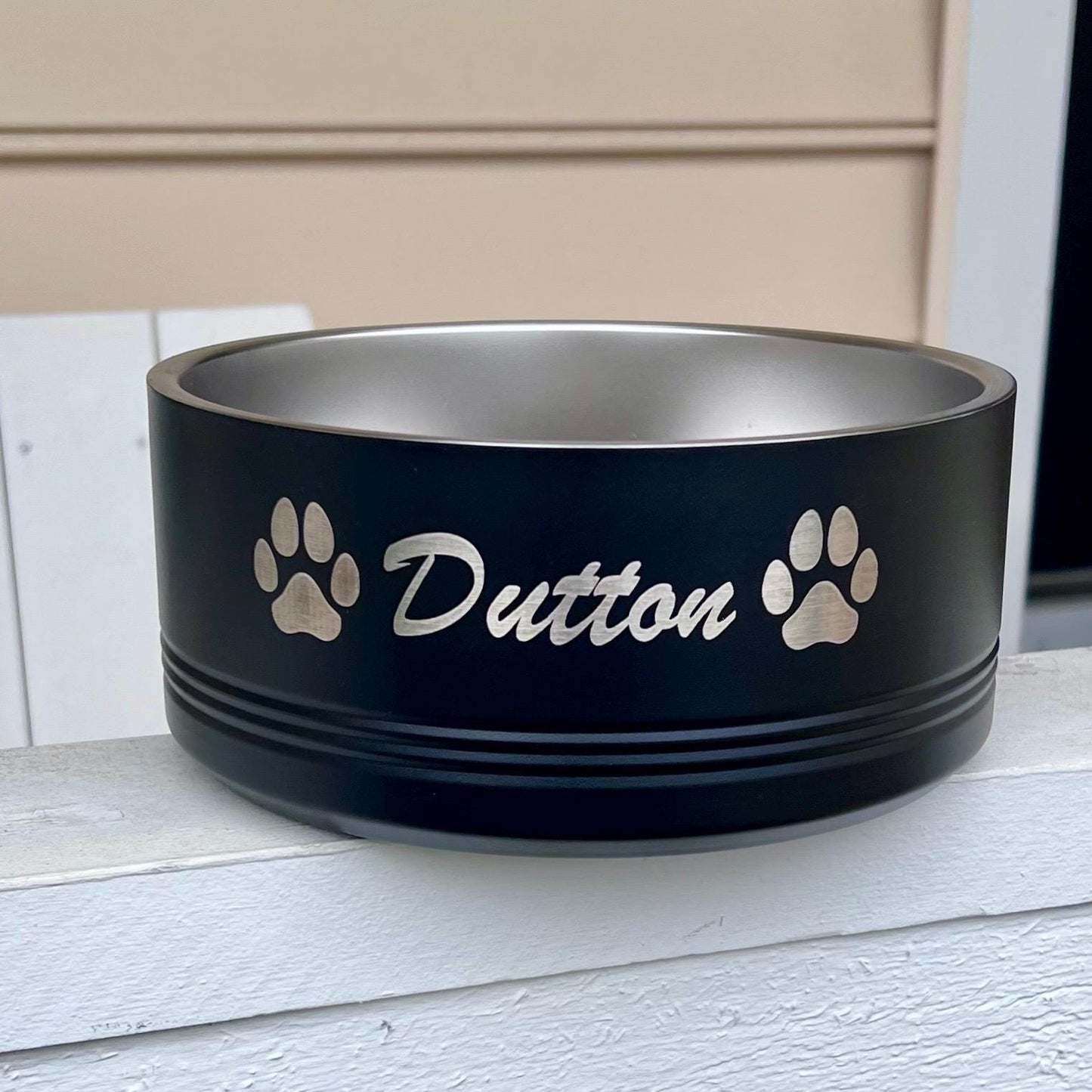 Personalized Stainless Steel Pet Bowl: Engraved Non-Slip Dog Cat Bowl