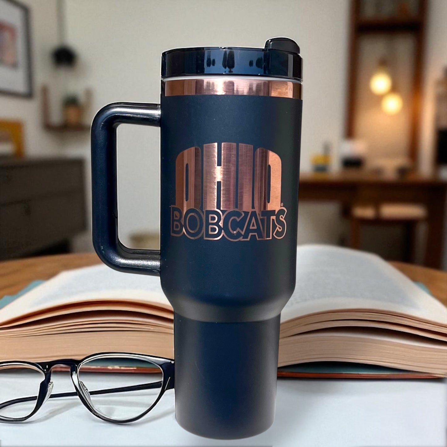Ohio University Bobcats 40oz Stanley-style tumbler