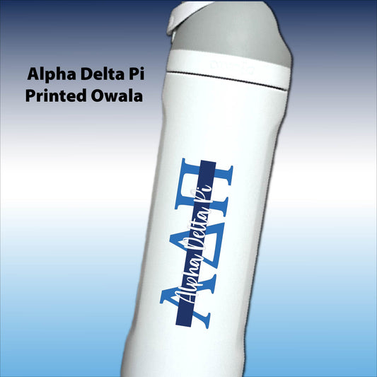 Alpha Delta Pi Letter Tumbler | ADPi Sorority Name Overlay | Owala or Glitter Skinny