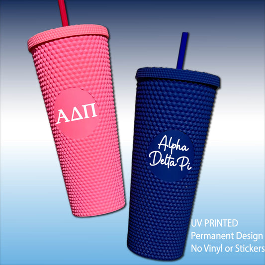 Alpha Delta Pi Star Studded Tumbler Greek Letters or Name UV Printed Sorority Cup