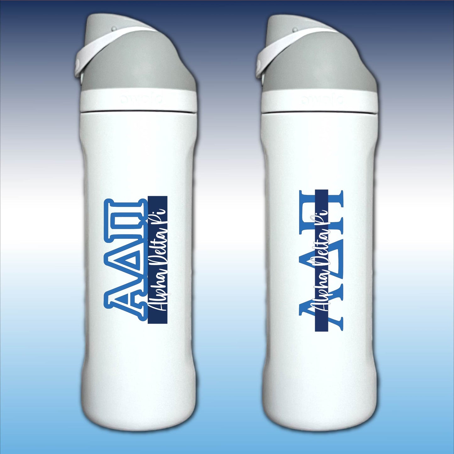 Alpha Delta Pi Letter Tumbler | ADPi Sorority Name Overlay | Owala or Glitter Skinny