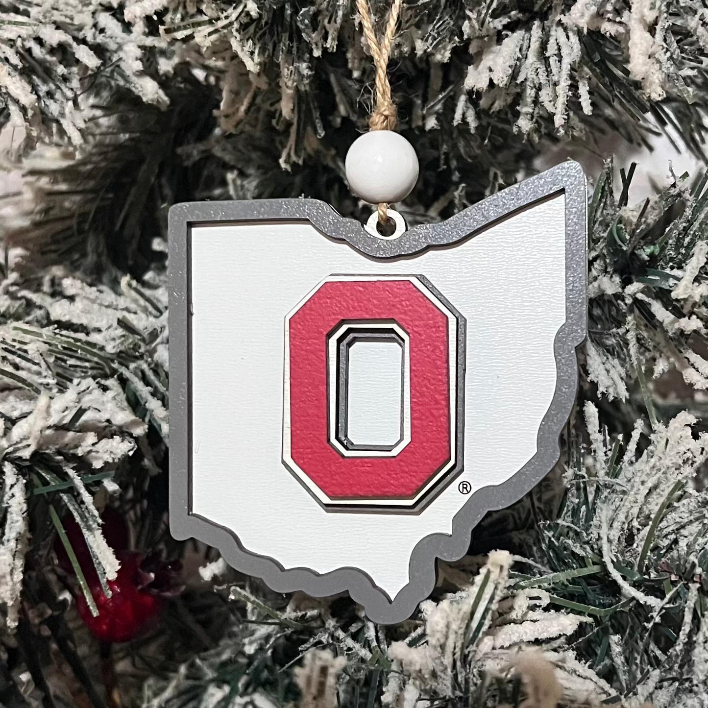 Ohio State University Block O Christmas Ornament