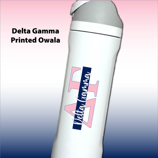 Delta Gamma Letter Tumbler | DG Sorority Name Overlay | Owala or Glitter Skinny