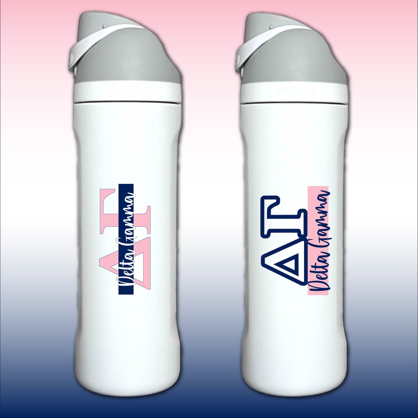 Delta Gamma Letter Tumbler | DG Sorority Name Overlay | Owala or Glitter Skinny