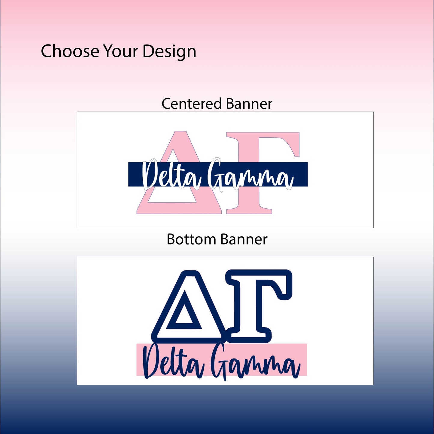 Delta Gamma Letter Tumbler | DG Sorority Name Overlay | Owala or Glitter Skinny