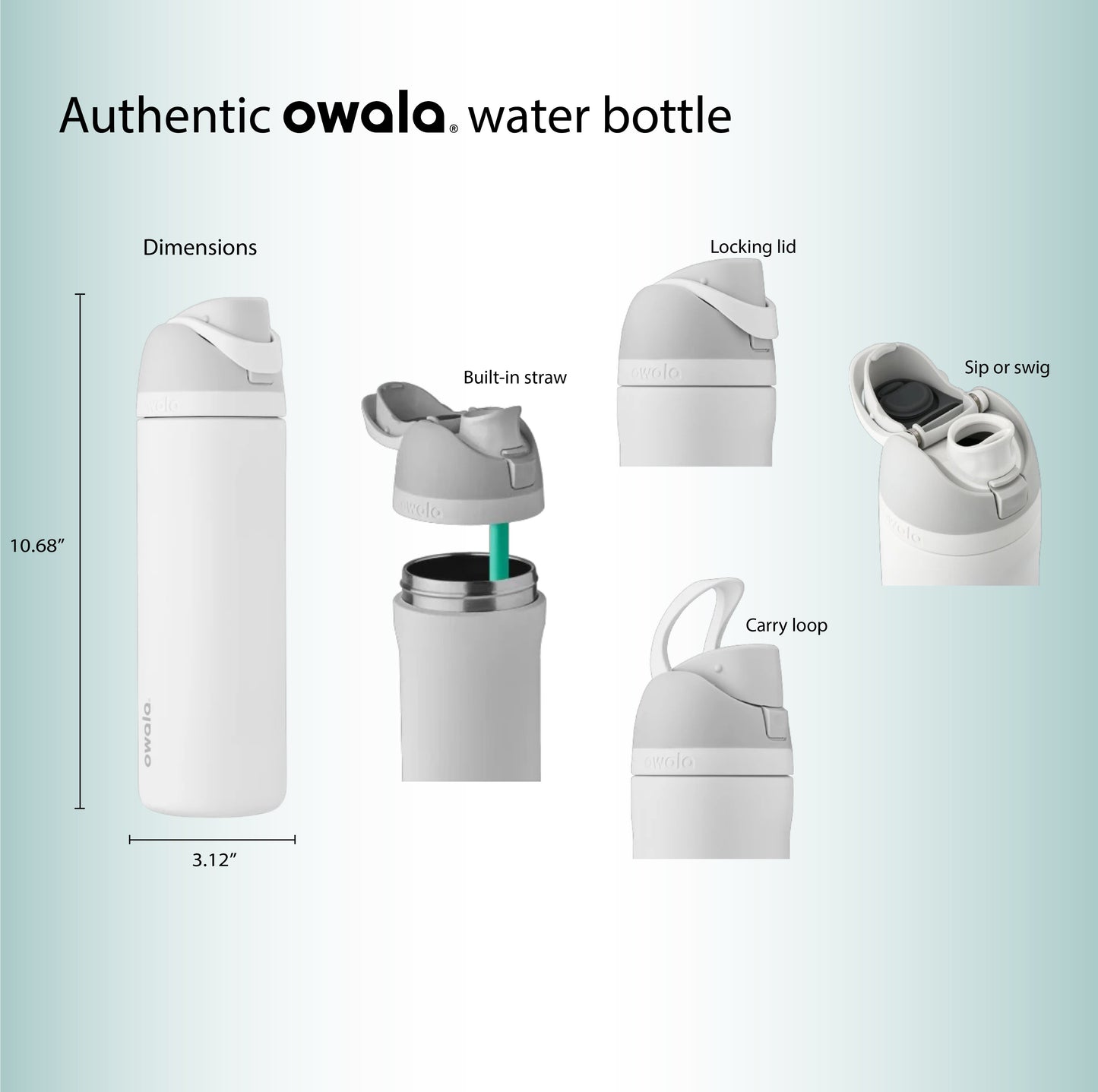 Owala 24oz bottle dimensions and features