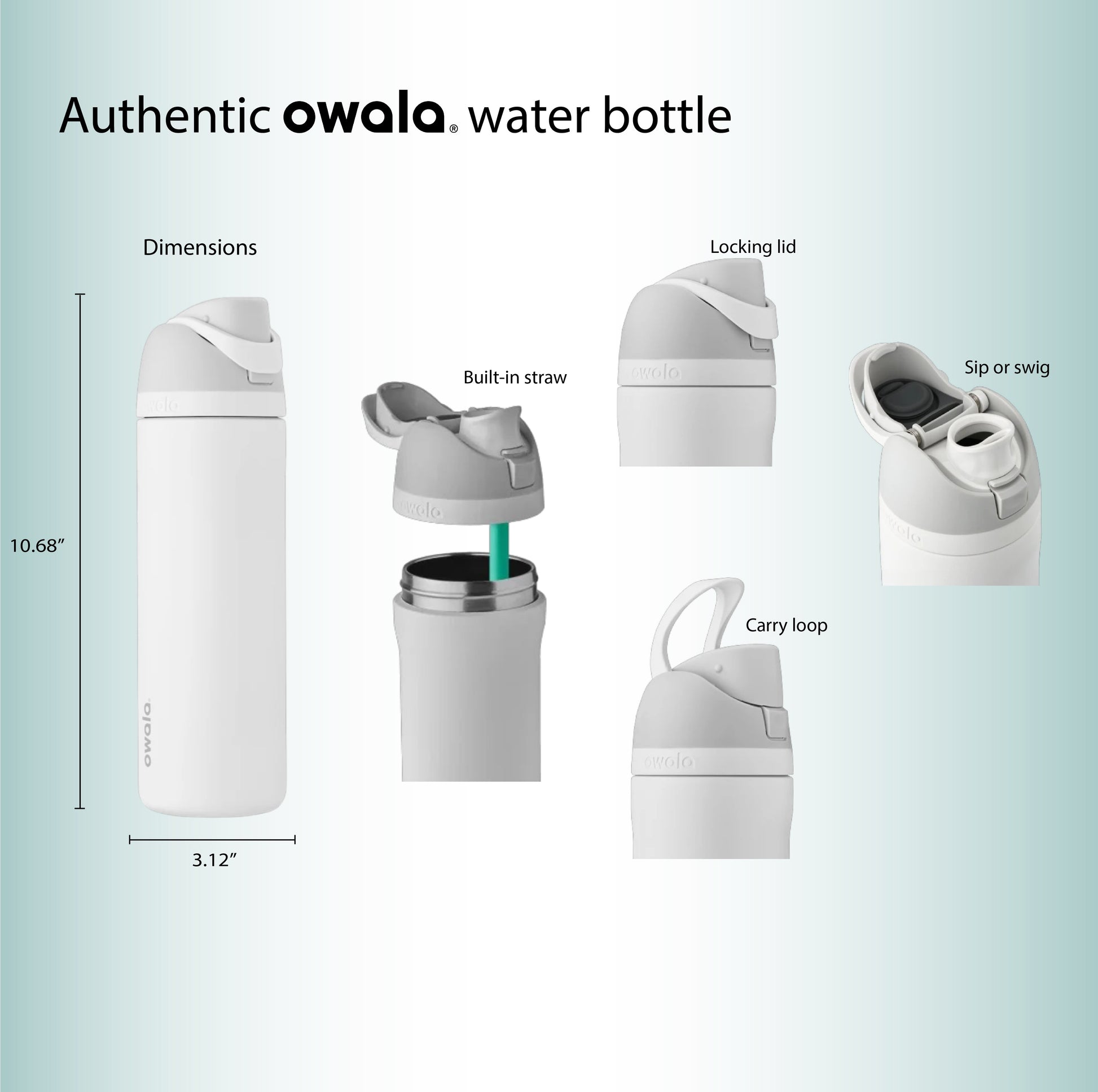 Owala 24oz bottle dimensions and features