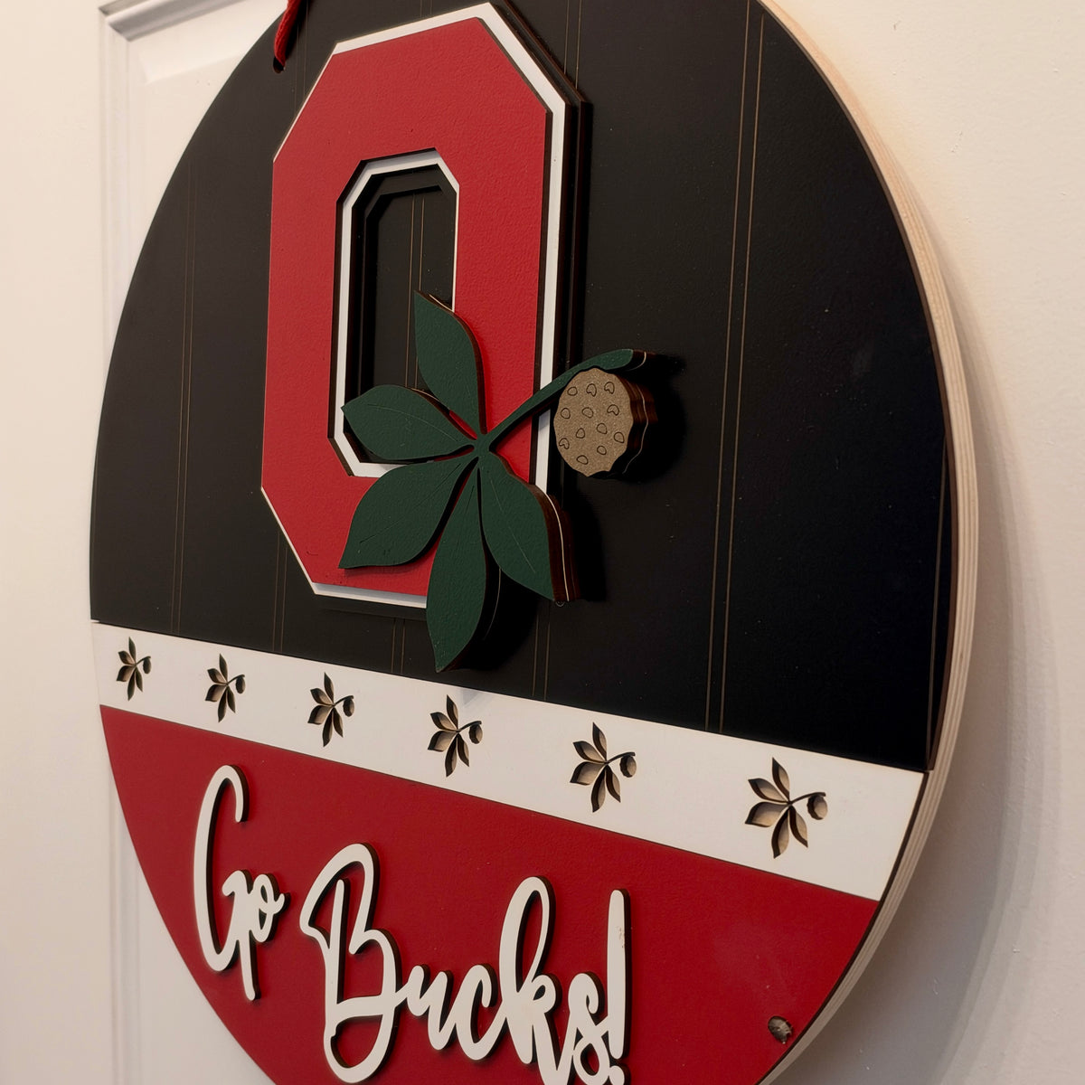 Ohio State University Block O Go Bucks Door Hanger or Bar Sign