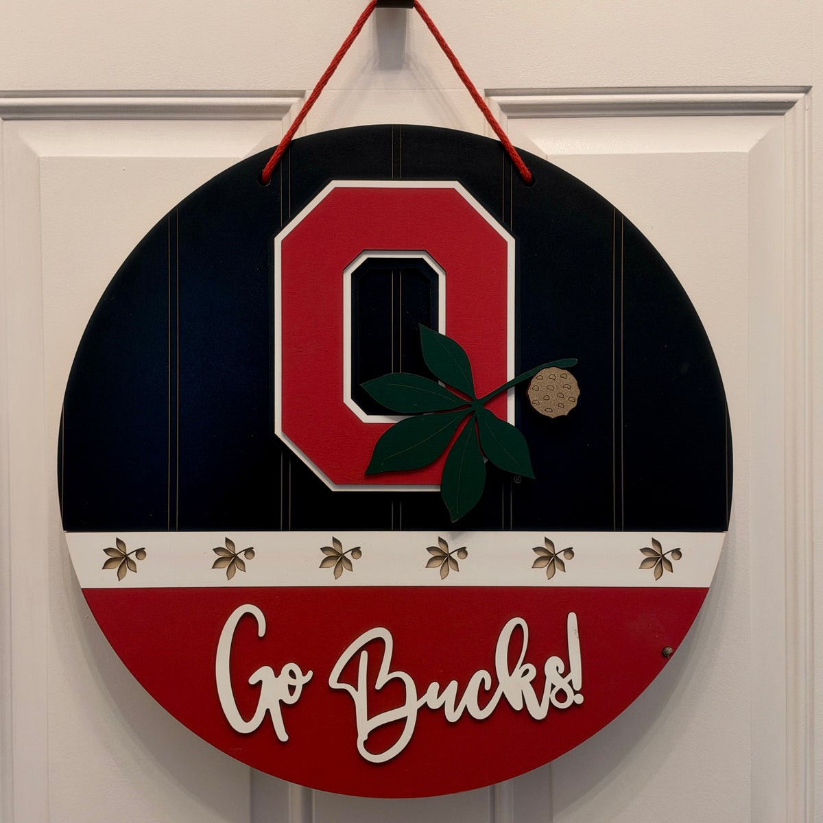 Ohio State University Block O Go Bucks Door Hanger or Bar Sign