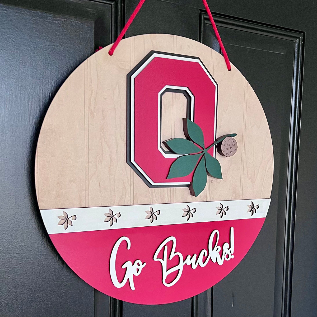 Ohio State University Block O Go Bucks Door Hanger or Bar Sign