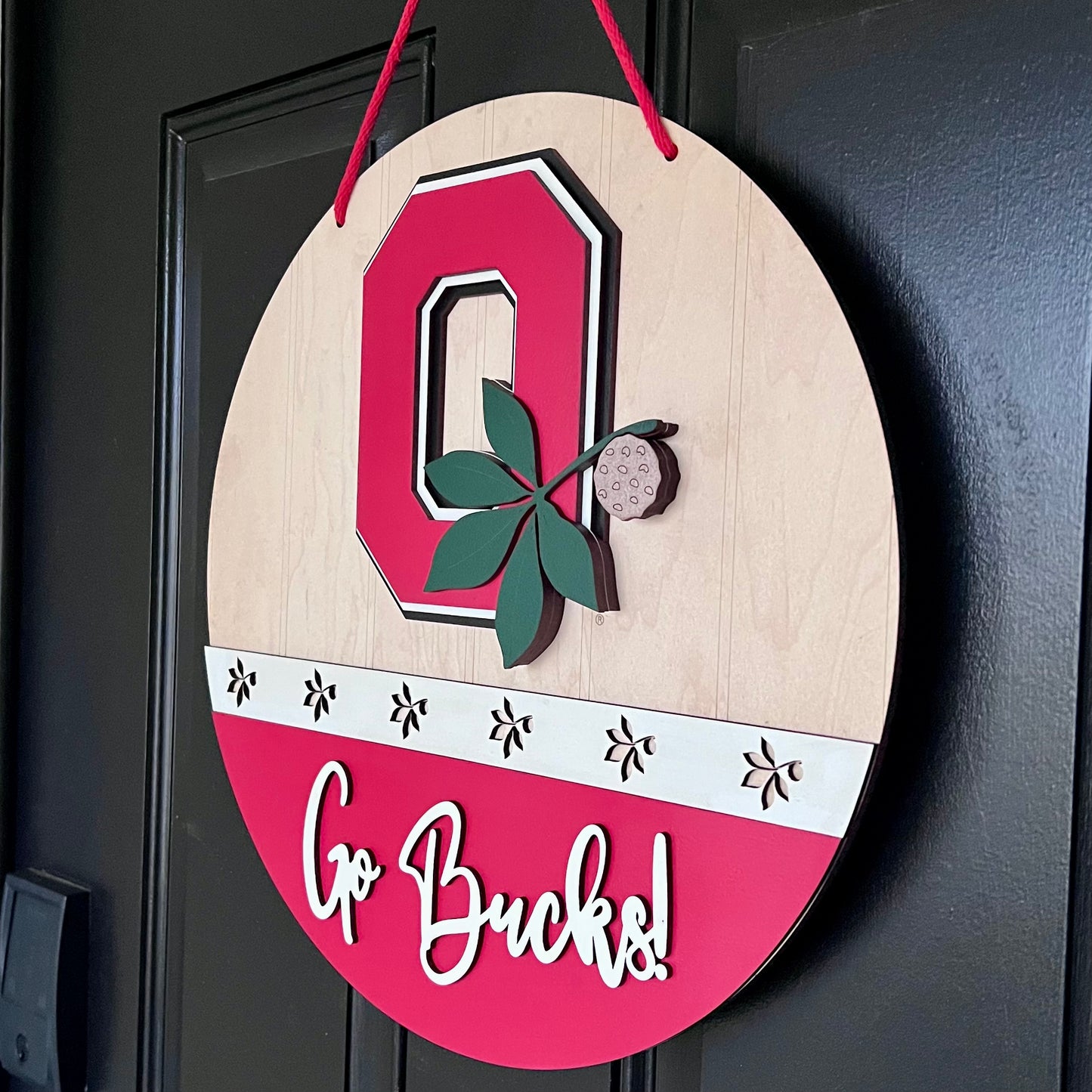 Ohio State University Block O Go Bucks Door Hanger or Bar Sign