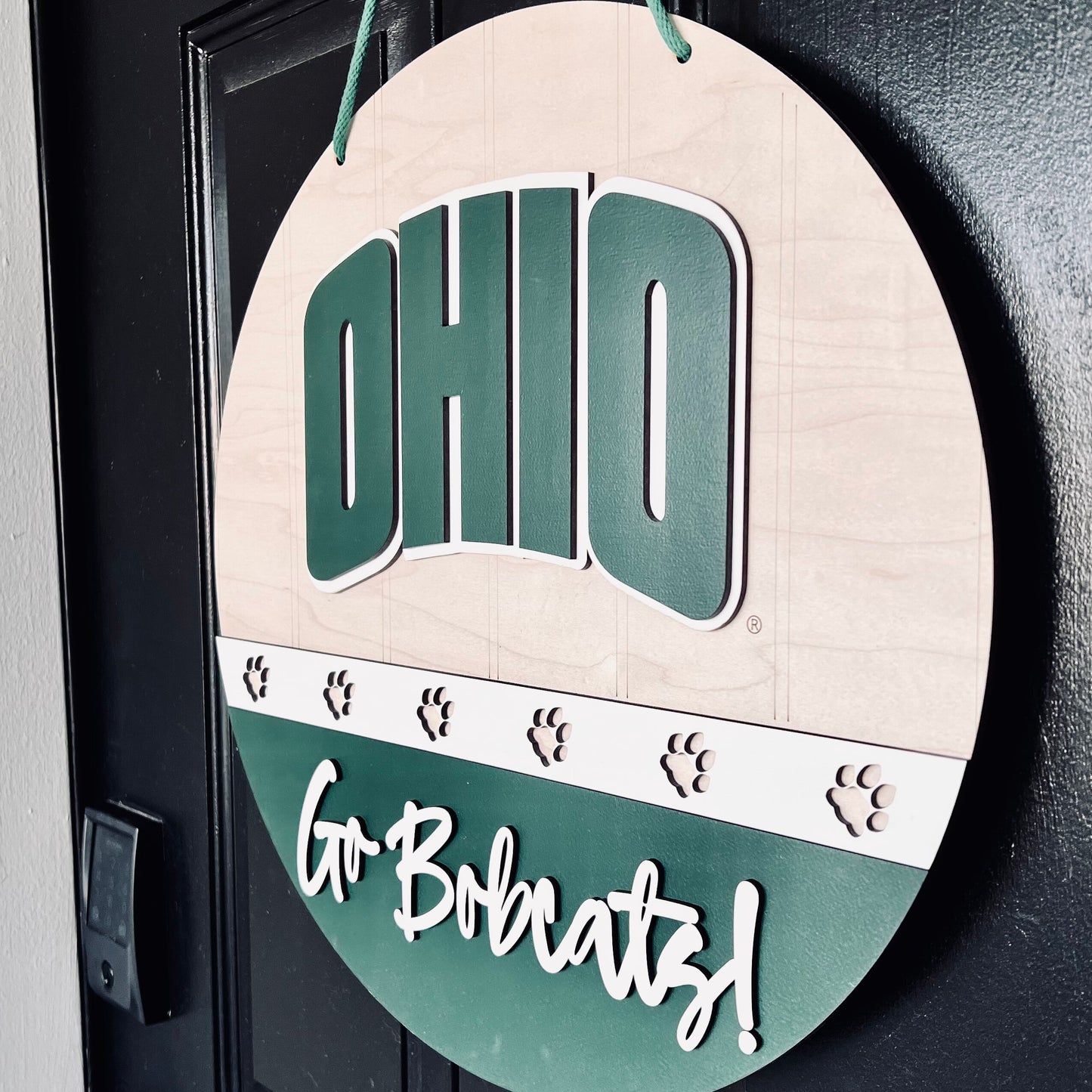 Ohio University Go Bobcats Door Hanger