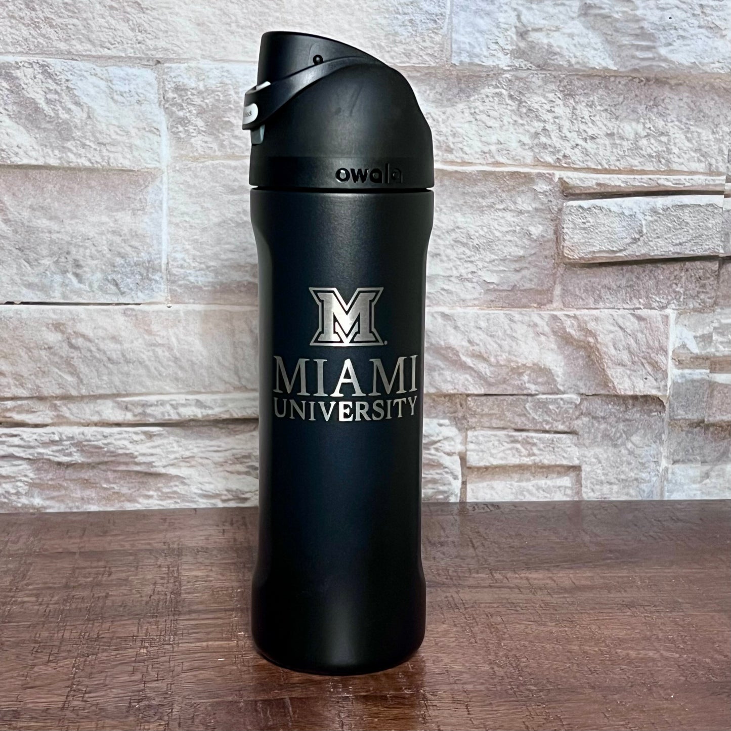 Miami University Ohio Owala 24oz FreeSip Engraved Water Bottle