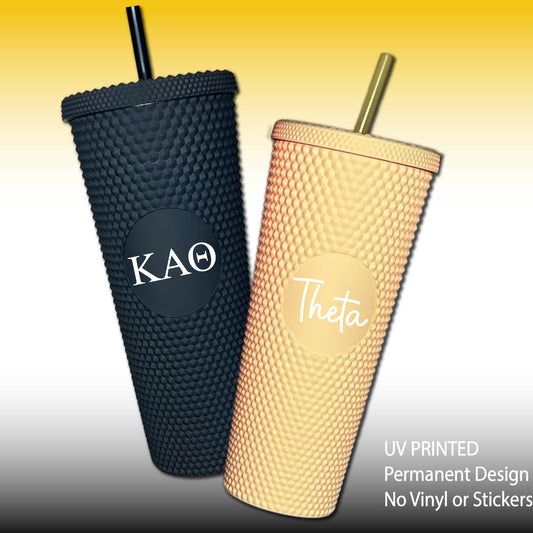 Kappa Alpha Theta Star Studded Tumbler Greek Letters or Name UV Printed Sorority Cup