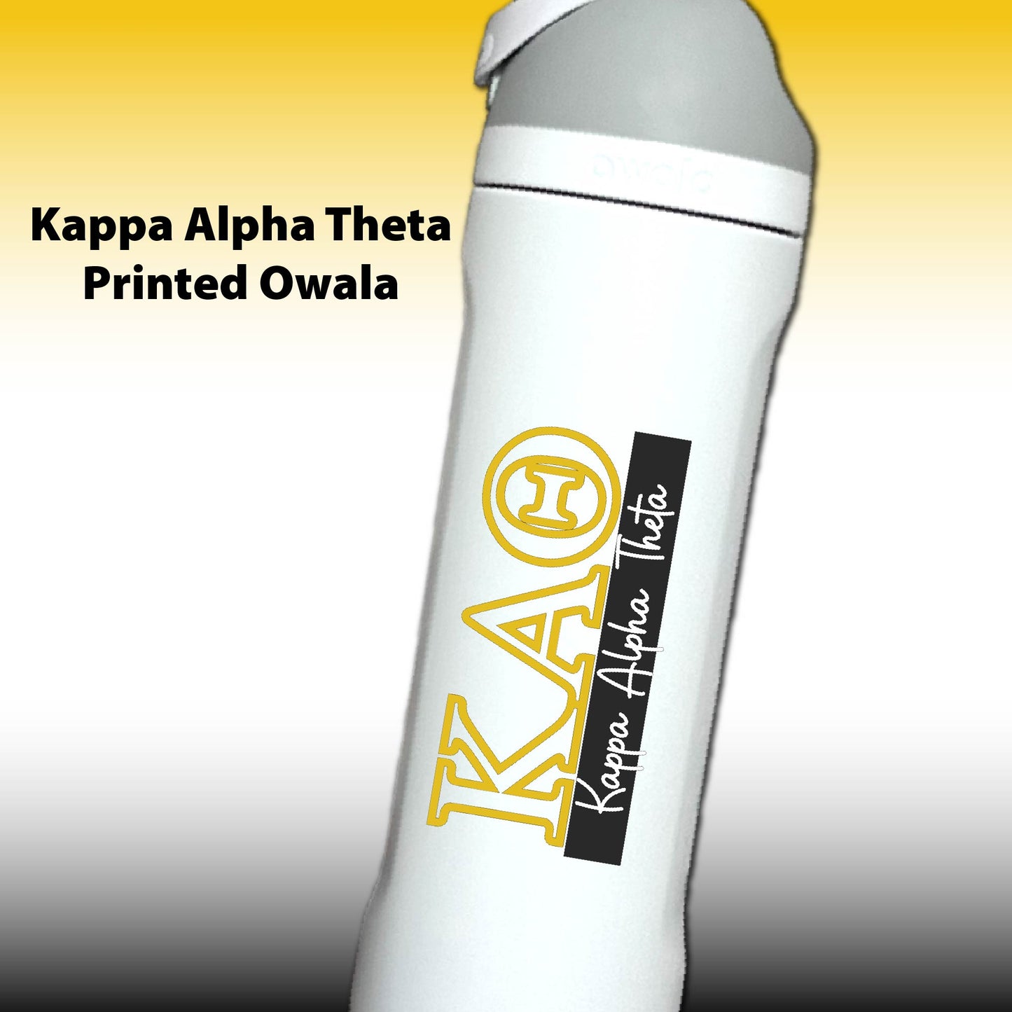 Kappa Alpha Theta Letter Tumbler | Theta Sorority Name Overlay | Owala or Glitter Skinny