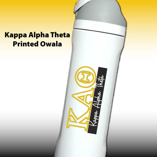 Kappa Alpha Theta Letter Tumbler | Theta Sorority Name Overlay | Owala or Glitter Skinny