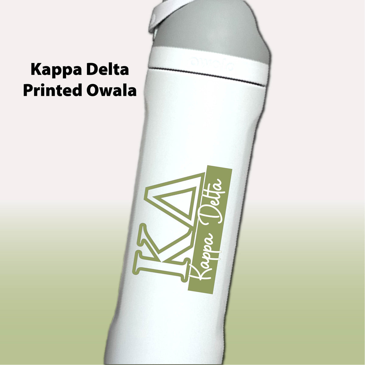 Kappa Delta Greek Letter Tumbler | KD Sorority Name Overlay | Owala or Glitter Skinny