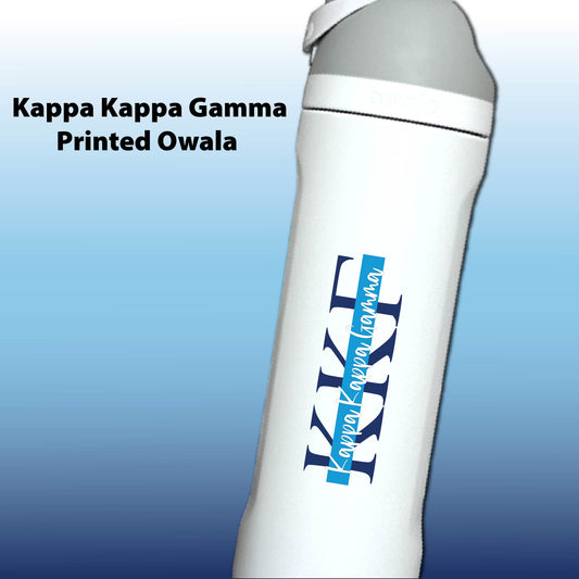 Kappa Kappa Gamma Letter Tumbler | KKG Sorority Name Overlay | Owala or Glitter Skinny
