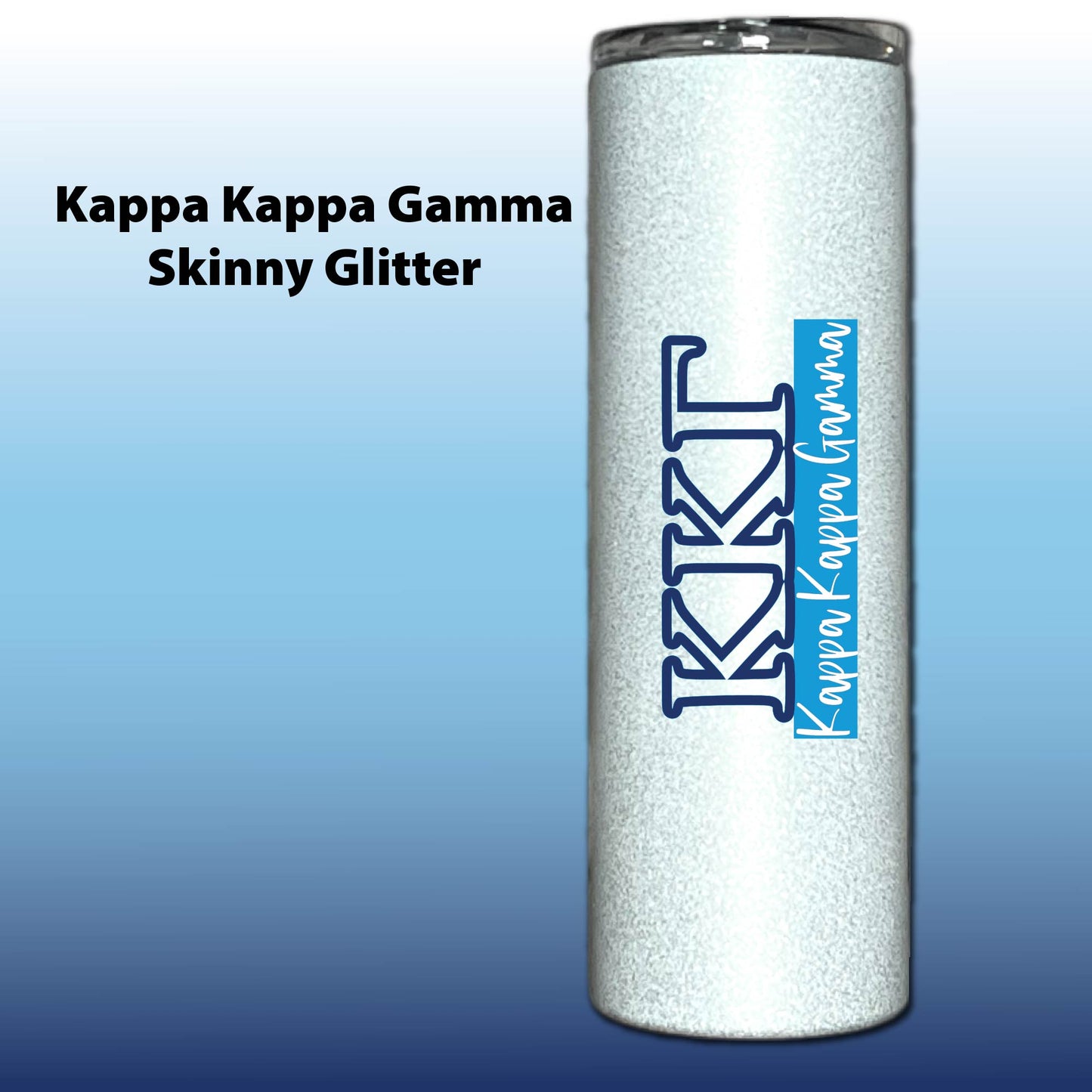 Kappa Kappa Gamma Letter Tumbler | KKG Sorority Name Overlay | Owala or Glitter Skinny