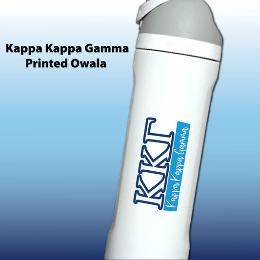 Kappa Kappa Gamma Letter Tumbler | KKG Sorority Name Overlay | Owala or Glitter Skinny
