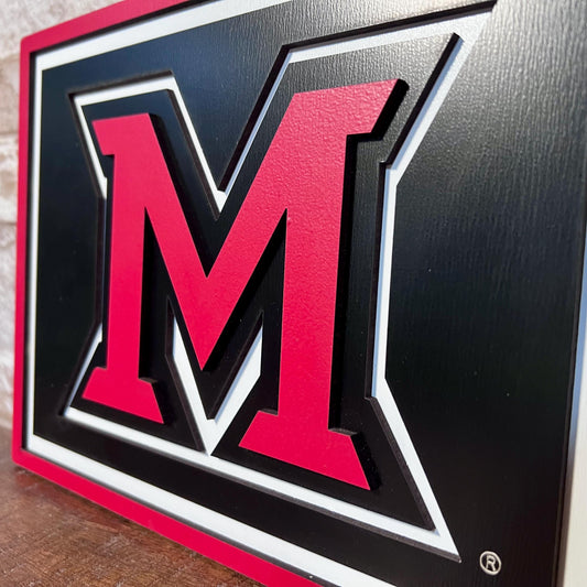 Miami University Ohio Layered Logo Sign