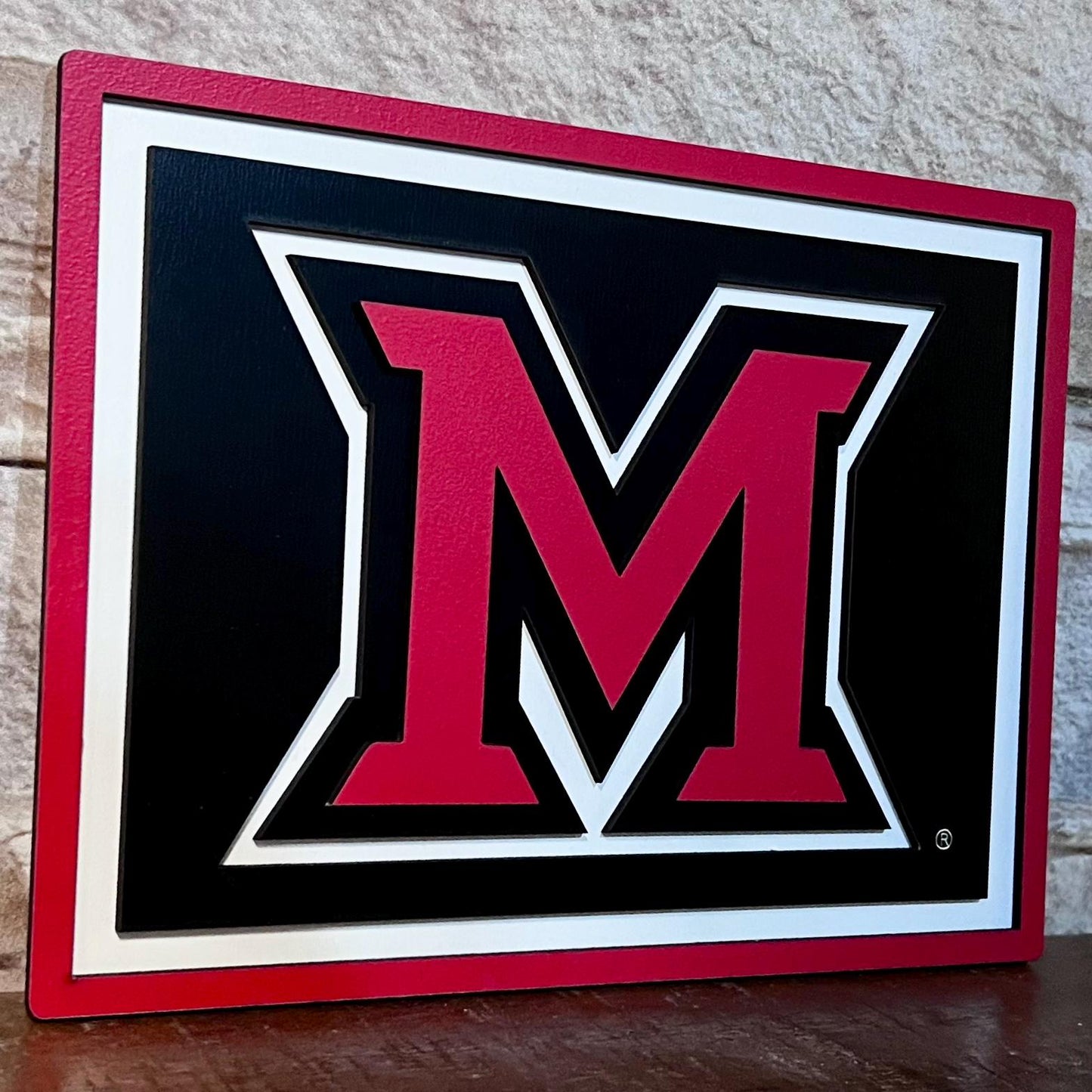 Miami University Ohio Layered Logo Sign