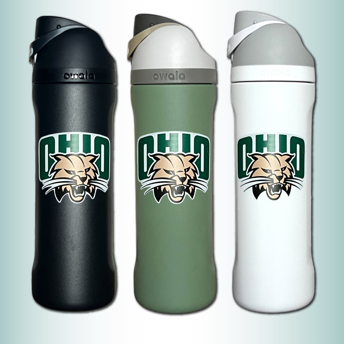 Ohio University Bobcats Owala 24oz FreeSip Engraved Water Bottle