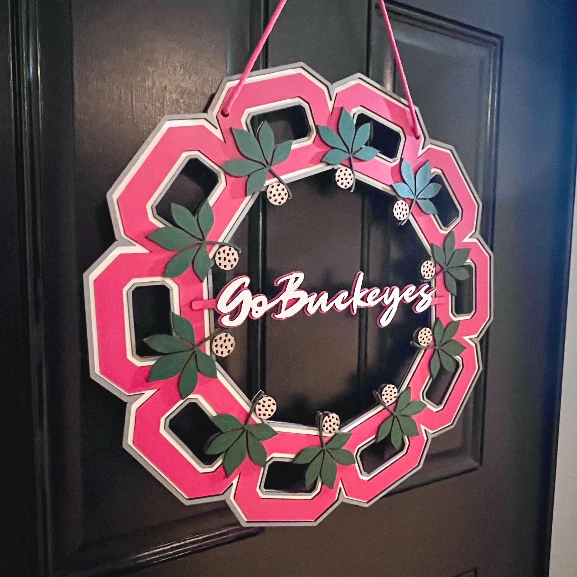 OHio sTate block o wreath
