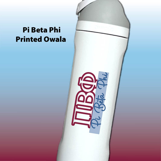 Pi Beta Phi Letter Tumbler | Pi Phi Sorority Name Overlay | Owala or Glitter Skinny