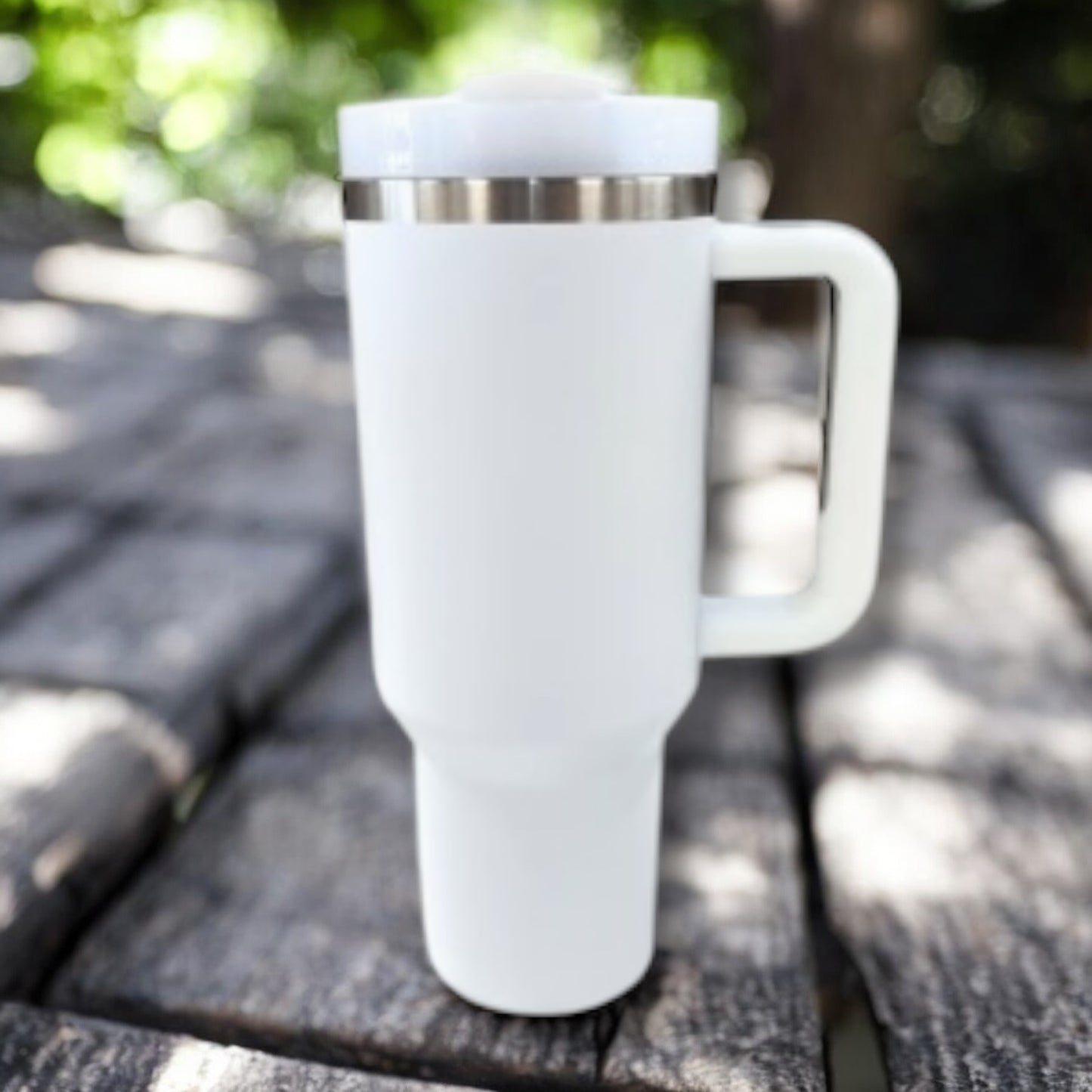40oz Custom Engraved Stainless Steel Stanley-Style Tumbler
