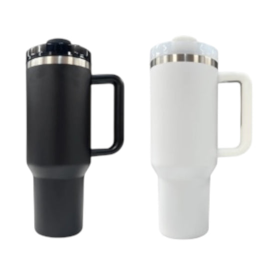 40oz Custom Engraved Stainless Steel Stanley-Style Tumbler