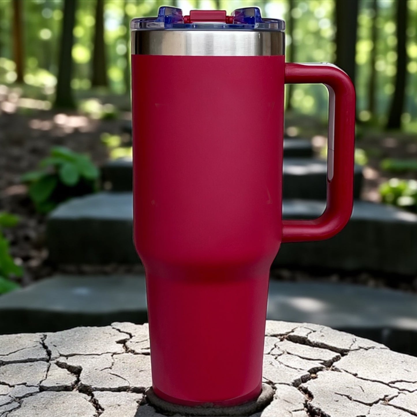 40oz Custom Engraved Stainless Steel Stanley-Style Tumbler