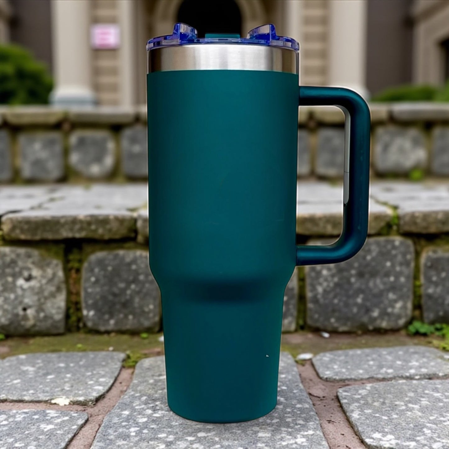 40oz Custom Engraved Stainless Steel Stanley-Style Tumbler