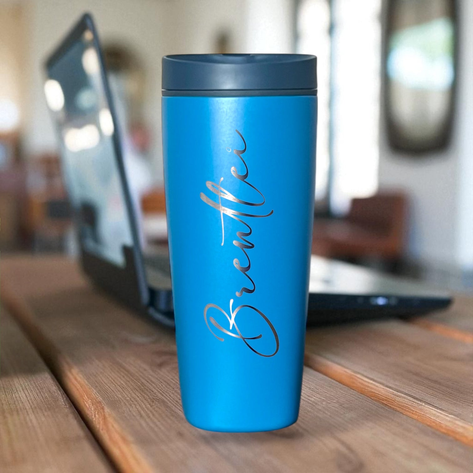 Personalized Engraved 20oz Owala Leakproof SmoothSip Slider in high dive color