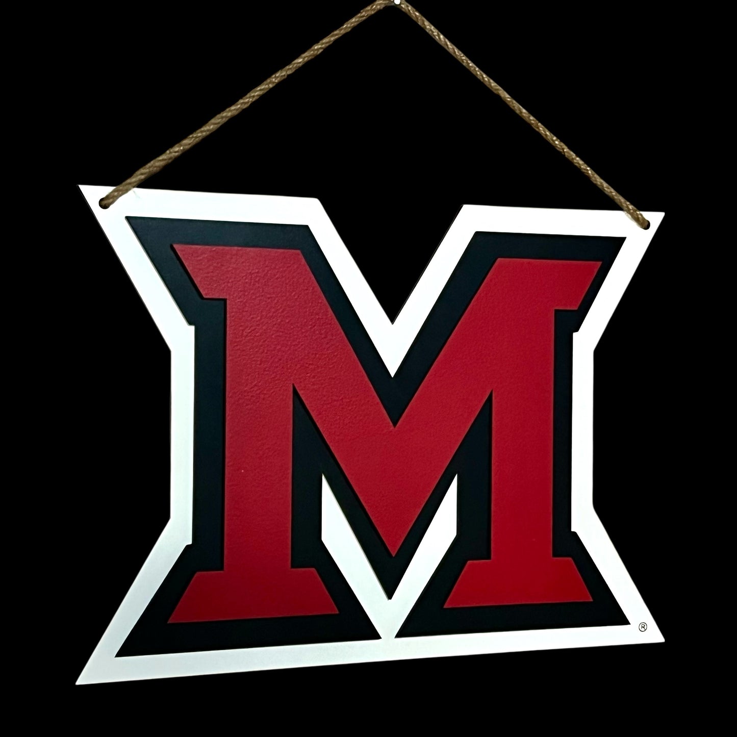 Miami University Ohio Hanging Layered Logo Sign | Graduation Gift Dorm Room Decor
