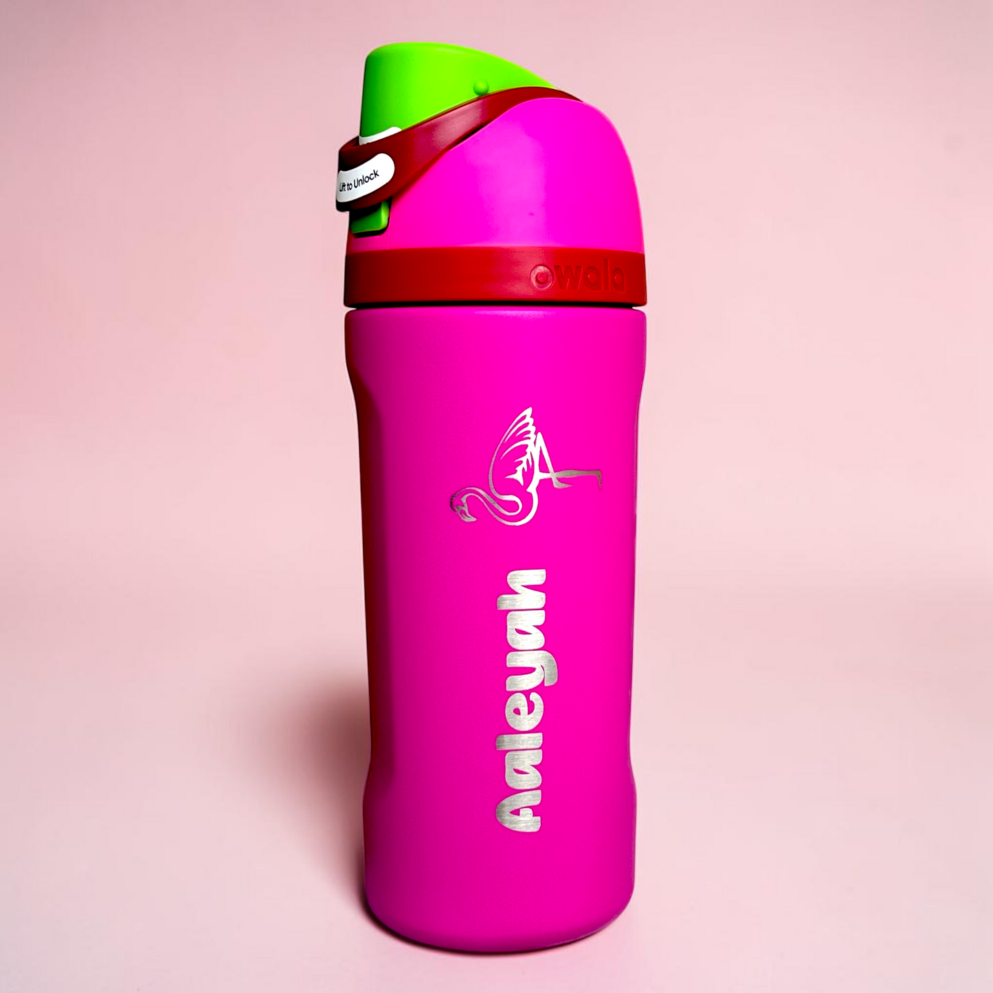 Personalized Kids Owala 16oz FreeSip Custom Engraved Water Bottle with Art