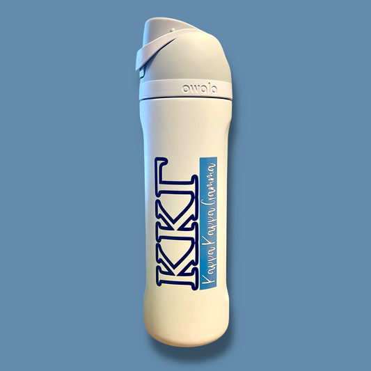 Kappa Kappa Gamma Letter Tumbler | KKG Sorority Name Overlay | Owala or Skinny