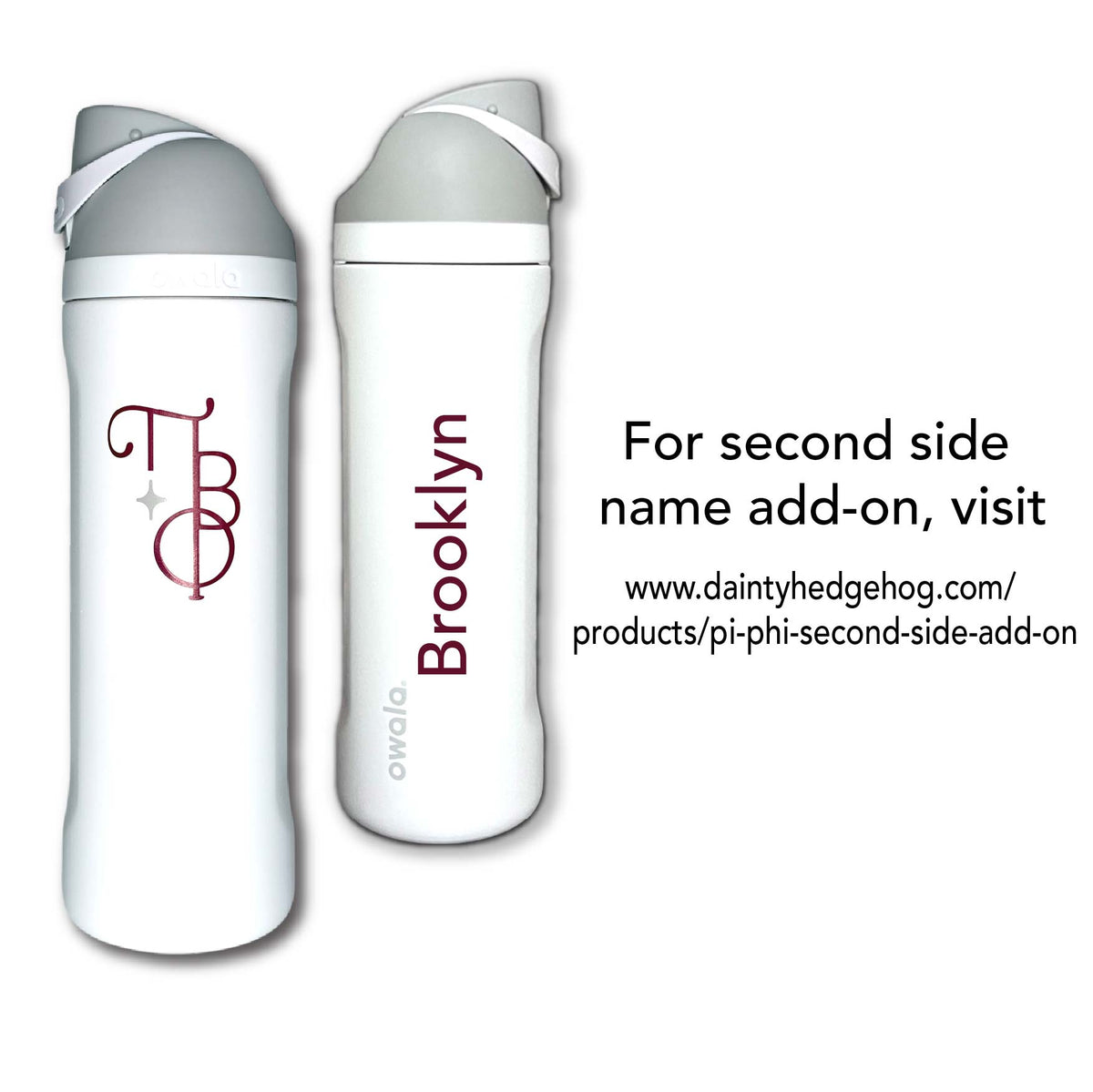 Pi Beta Phi New Logo Owala Water Bottle | 3 Sizes | Stacked Logo