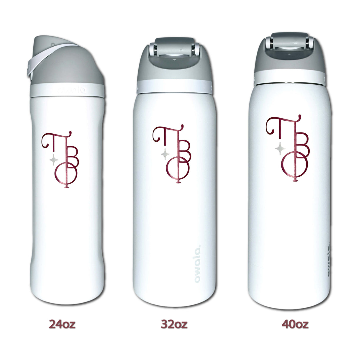 Pi Beta Phi New Logo Owala Water Bottle | 3 Sizes | Stacked Logo