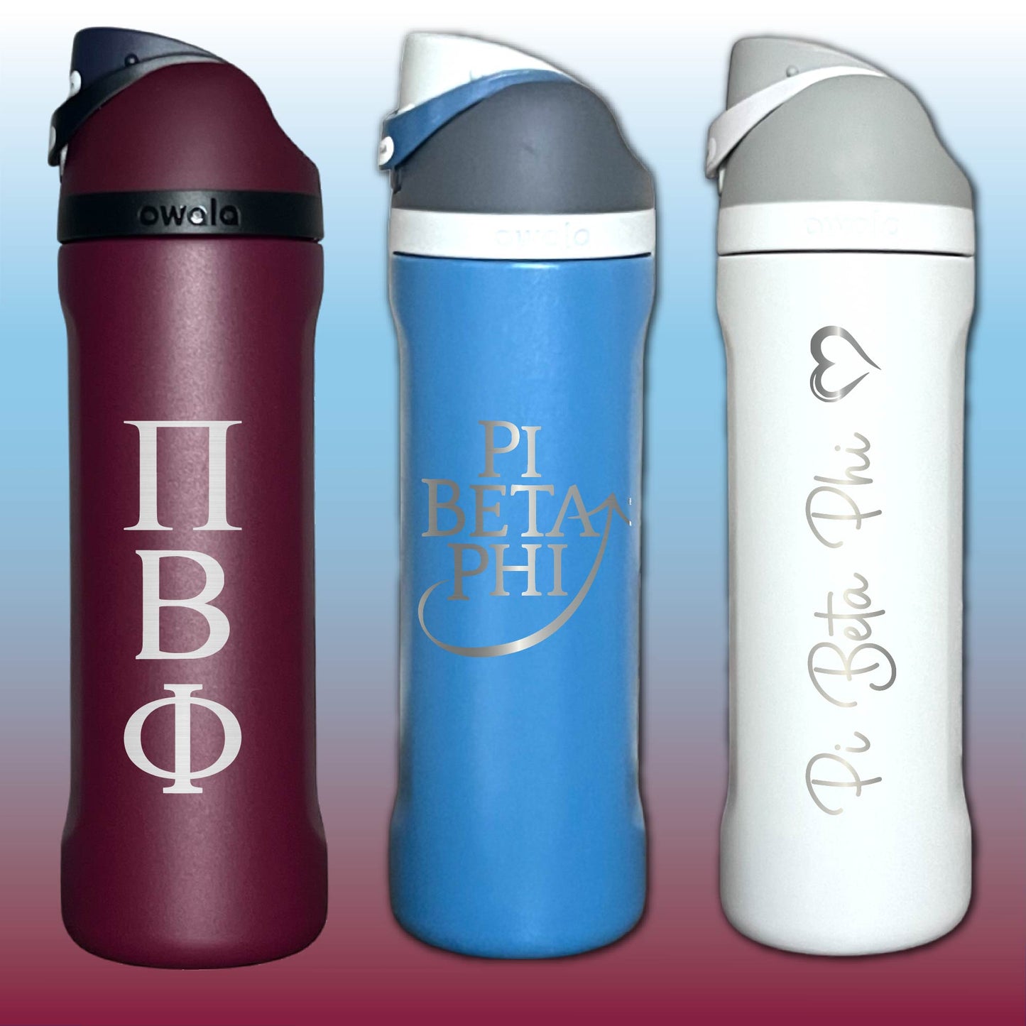 Pi Beta Phi Owala FreeSip Water Bottle