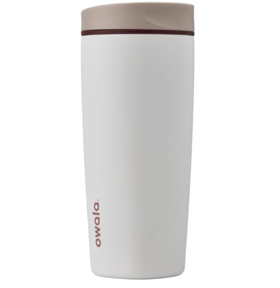Personalized Engraved 20oz Owala Leakproof SmoothSip Slider in vanilla bean color