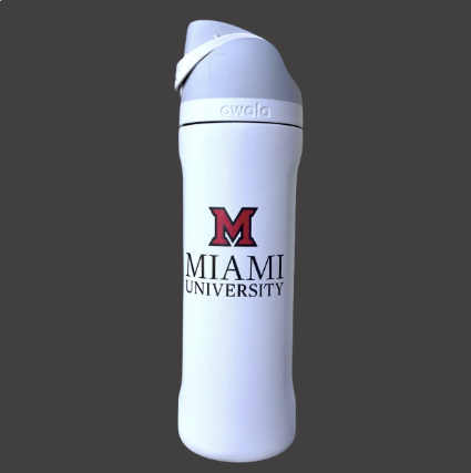 Miami University Ohio Owala 24oz FreeSip Engraved Water Bottle