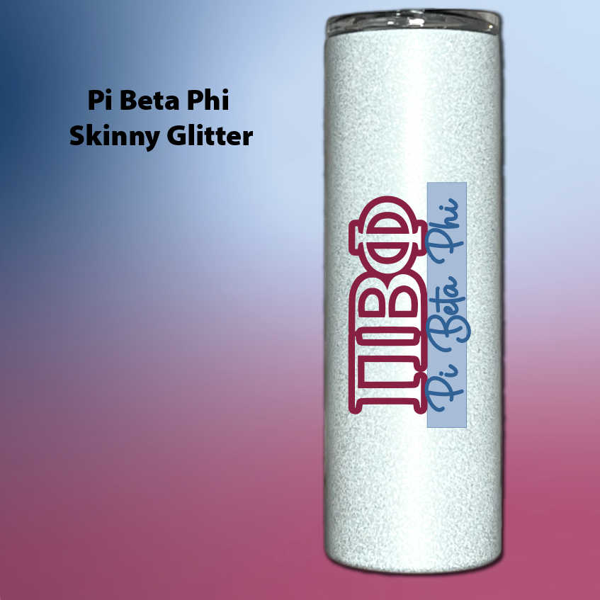 Pi Beta Phi  Tumbler | Pi Phi Sorority Name Overlay | Owala or Glitter Skinny