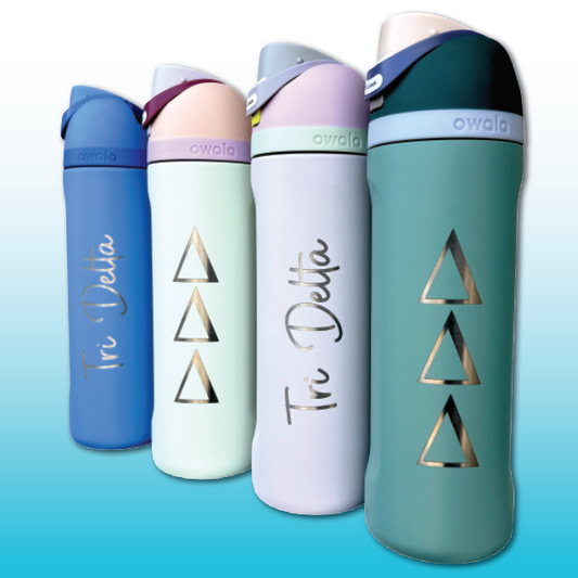 Delta Delta Delta Owala FreeSip Water Bottle