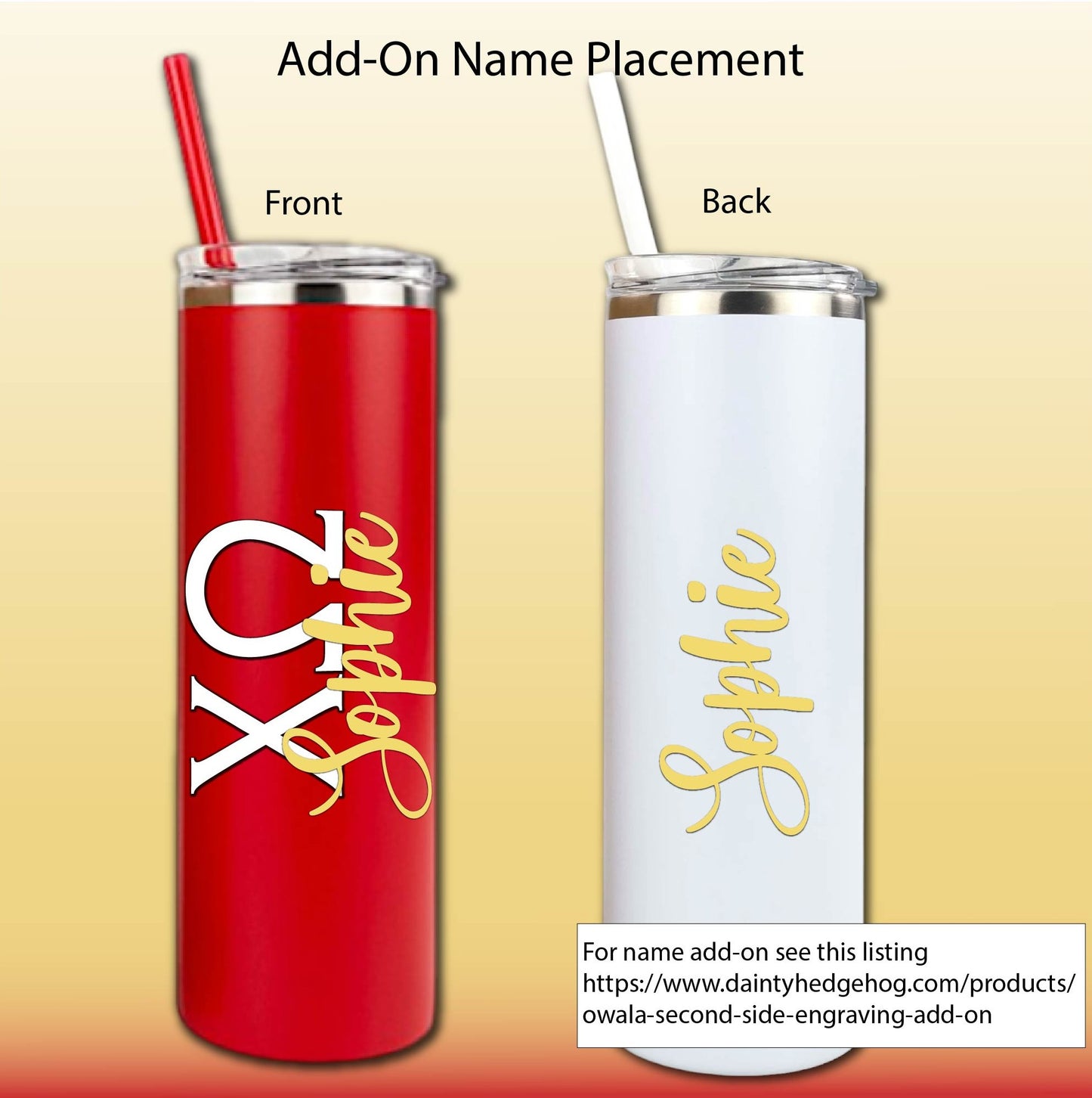 Chi Omega Skinny Tumbler | UV Printed Chi O Cup | Greek Letters or Script