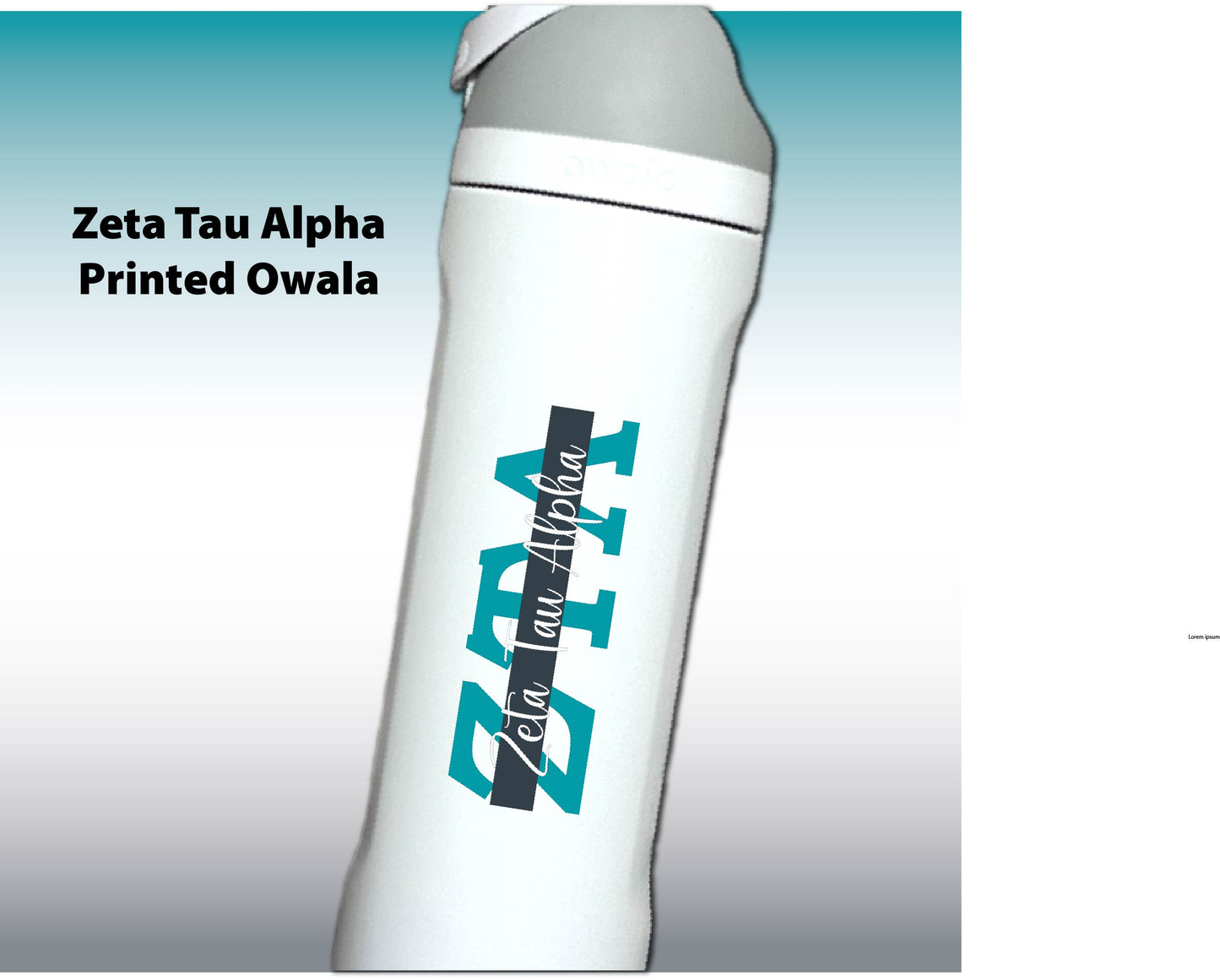 Zeta Tau Alpha Letter Tumbler | ZTA Sorority Name Overlay | Owala or Glitter Skinny