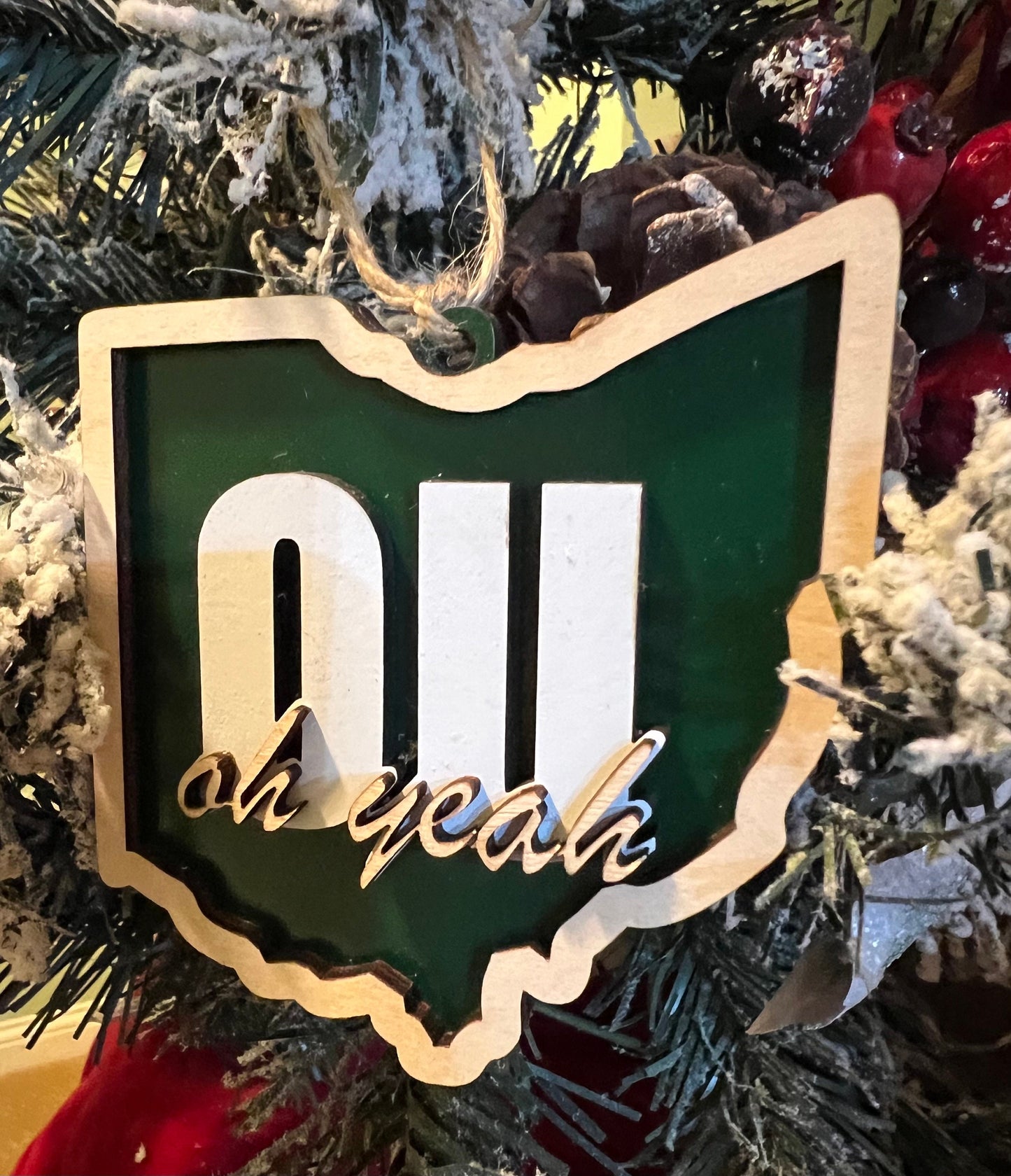 Ohio University OU Oh Yeah Ornament